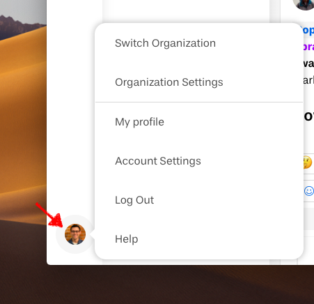 Screenshot of User Options menu with options